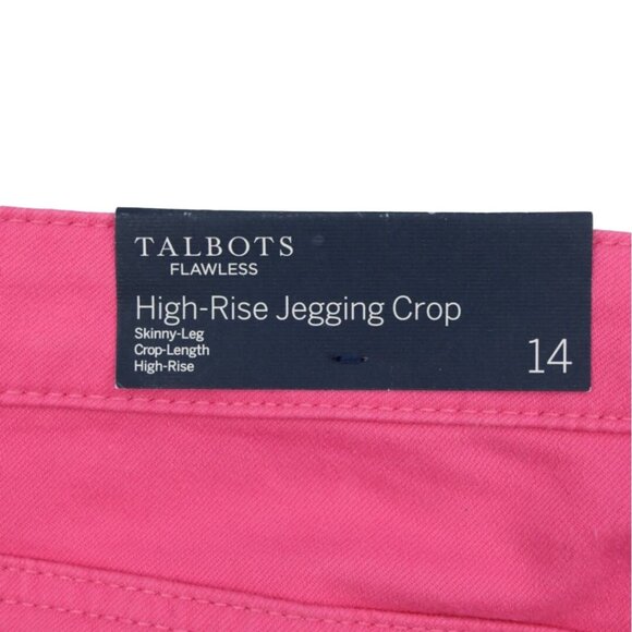 Talbots Flawless High Rise Jegging Crop Pants Womens Size 14 Pink Luxe Stretch - Picture 4 of 8